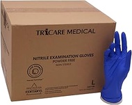 TRICARE MEDICAL Nitrile Gloves, Chemo Drug Tested, 4.7 Mil, Blue (1000, Large)