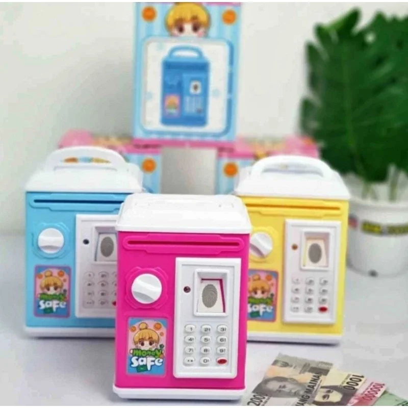Mainan Mesin ATM mini/ Mesin ATM viral/Mesin ATM mini Karakter/Mesin Brangkas anak