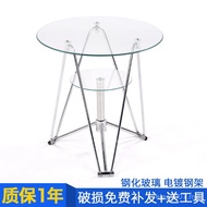Glass Table Coffee Table Table Tempered Glass Casual Negotiation Table Round Meeting Guest Round Tab
