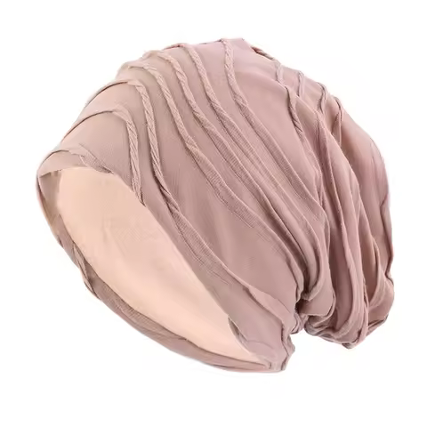 Spring Autumn &Early Winter Cotton Beanie Unisex Ruffled Skullies & Beanies