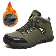 Mens Hiking Boots Winter Warm Snow Boot Water Resistant Non Slip Hiking Boots for Men Non-Slip Ligh