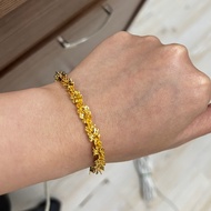 Lắc tay titan Vòng tay xoắn hoa mai titan giả màu vàng trắng và vàng 18k trangsucmoiluatuoi.RIN