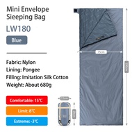 Naturehike LW180 ถุงนอนแบบพกพา แคมป์ปิ้ง กลางแจ้ง เดินป่า ซองจดหมายขนาดเล็ก ระบายอากาศ เบาสบาย พับได