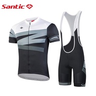 Santic Men Cycling Suit Cyling Jersey Bib Shorts MTB Bike Clothes Bicycle Jersey Sets for Men K20MT1