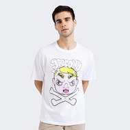 KATUN 3Second x MUKLAY Men's Short Sleeve T-Shirt, 20s Combed Cotton, White 830123