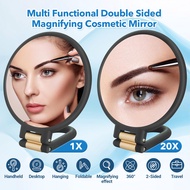 Magnifying Makeup Desk Mirrors 10x 20x 30x 40x Magnification Beauty Makeup Mirror Portable Two Sided