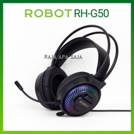 HEADSET GAMING RGB Headphone Full Bass Stereo Gamers Earphone Handsfree Bando PC Komputer Laptop Rob