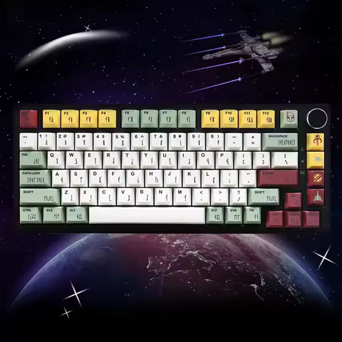 Personality GMK Boba Fett Keycaps Sublimation 129 Keys Cherry Profile Keycaps for 68/87/104/108 Mx S