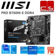 MSI PRO B760M-E DDR4 M-ATX Motherboard + Intel 12th & 14th Gen Processor Combo