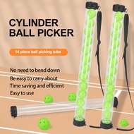 Pickleball Ball Retriever Picker Upper, Detachable Tube, Hold 6/12 Balls, Tennis Ball Holder with Sh