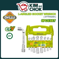 DYLLU 8 Pcs L-Angled Socket Wrench Set 10-19mm ( DTTH4208 ) | L-Type Wrench Set