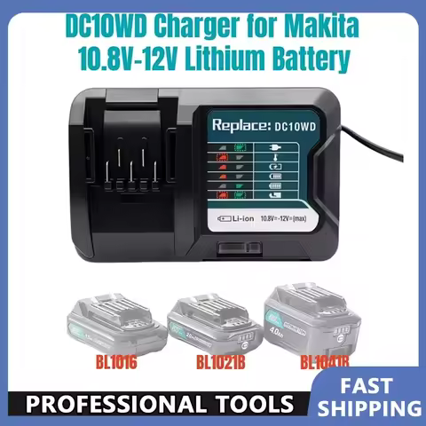 For MAKITA 10.8V 12V BL1016 BL1021B BL1041B FD05 DT03 RJ03Z SH02Z PH04Z DC10SB Charger DC10WD BL1015