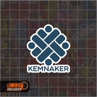 Ministry of Law and Human Rights Employment Sticker Size 4.5 x 5 Cm