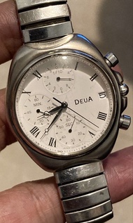 中古 90年代】SEIKO 精工副牌 ALBA DEUA 三眼計時石英錶 (V657機芯 / 日本製)