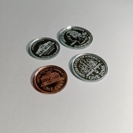 REPLIKA USD CENT REPLICA COIN DECORATIVE DOWARD ACRYLIC MATERIAL