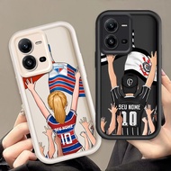 Casing For VIVO V25E 4G V25 5G Cartoon Silicone Candy Color Soft Phone Case TPU Number 10 football A