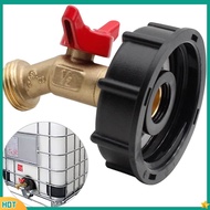 【JL】 275-330 Gallon IBC Tote Water Tank Adapter 2  Brass Hose Faucet Water
