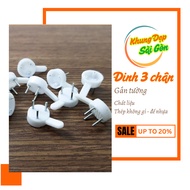 3-legged nail for hanging wall picture frames - convenient, sturdy picture nail, no need to drill th