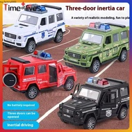 Pull Back Ambulance Police Car Toy with Working Doors - Educational Rescue Vehicle for Kids
