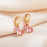 Anting Anak Anak Unicorn Anting Anak Titanium Lapis Emas Anti Karat