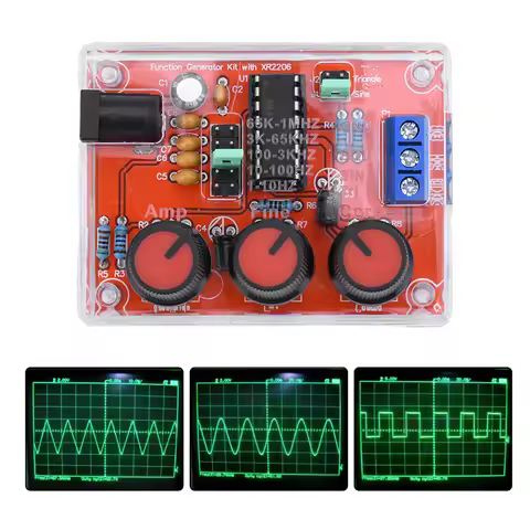 XR2206 High Precision Signal Generator DIY Kit Sine Triangle Square Waves 1Hz 1MHz Frequency Range A