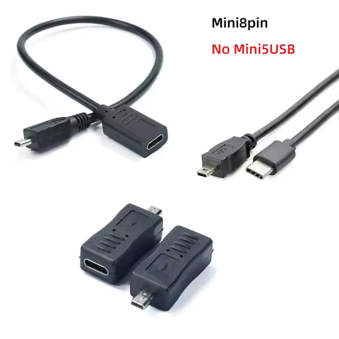 30cm Type-C To Mini 8pin OTG CABLE FOR NIKON Coolpix Camera UC-E6 UC-E16 UC-E17 Camera To Phone Edit