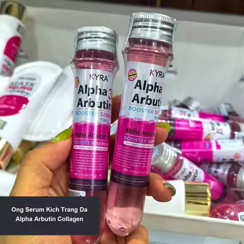 Ống Serum Kích Trắng Da Alpha Arbutin Collagen White Brightening Lightening Reduce Skin Dark Blemish