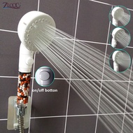 Zloog 3 Modes Bath Shower Adjustable Jetting Shower Head High Pressure Saving water Shower head with