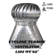 CyCLone Turbine Turbin Roof Atap Ventilator 18" ALLUMINIUM