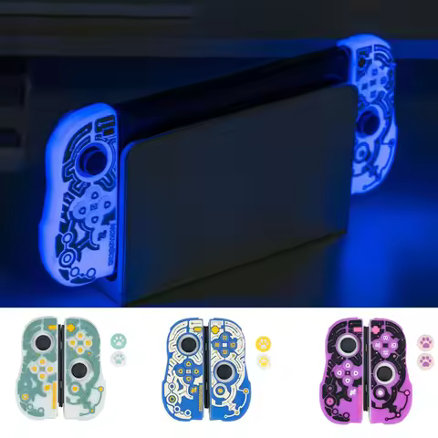Luminous Joycon Silicone Soft Case Skin For Nintendo Switch Oled NS Joy-Con Controller Glow Thumb St
