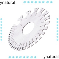 YNATURAL Thickness Gauge, Round Dual Sided Design Metric and Imperial Scales Round Wire Gauge, Stain