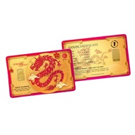 Public Gold Bullion Bar 1g Au 999.9 24K- Lunar : Dragon  Year