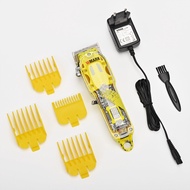 WMARK hot selling transparent hair clipper oil head gradual change electric scissor charging LCD dig