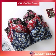 💥JW Fashion💥Women Bra Size 36-42 Flower With Under Wired Daily Bra Baju Dalam Wanita Bra [L-9374]