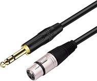 Tomswa XLR Female to 1/4 Inch (6.35mm) TRS Jack Lead Balanced Signal Interconnect Cable,XLR to Quart