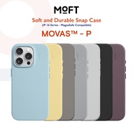 MOFT Snap Case MOVAS™ Leather for iP 16 / 16 Plus /  16 Pro / 16 Pro Max - MagaaSafe Compatible (Non