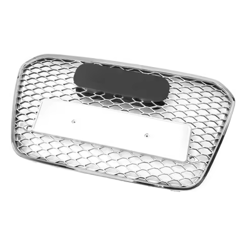 For A6/S6 C7 2012-2015 Car Front Grille (For S6/RS6 Style) Front Bumper Grille Mesh Hood Grill Grill