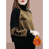 half zipper sweatshirt sweatshirt woman Fashion Half Zipper Hot-selling Style Mother Wear Thick Swea