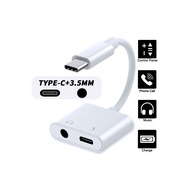 【Rael Haze123】 2 In 1 Type-C Adapter Splitter Earphone Jack Aux Audio Cable Adapter For Galaxy S25 U