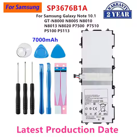 Brand New SP3676B1A 7000mAh Battery For Samsung Galaxy Note 10.1 GT-N8000 N8005 N8010 N8013 N8020 P7