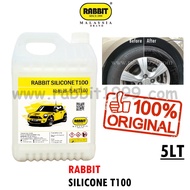 RABBIT SILICONE T100 - 5Lt - silicone wax / kilat tayar wax / pengilat tayar / tire shine / wax taya