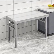 4cm Table Thickened stainless steel folding table for home dining small square table dormitory outdo