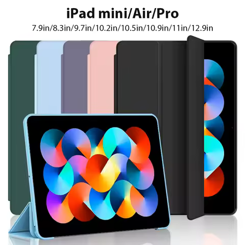 For Ipad Pro 11In 12.9In 2018-2022 All-Aspect Flat Panel Case Magnetic Pu Leather Stand For Ipad Min