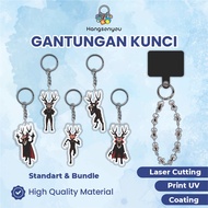 GANTUNGAN Keychain ROBLOX 99 Nights In The Forest Keychain/ - THE DEER Acrylic Keychain CuteKeychain