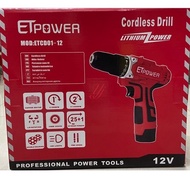 12V Cordless Drill # ET POWER ETCD01#