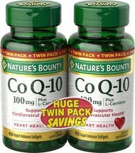 Nature's Bounty CoQ10 100mg Twin Pack, 60 Count, 2 Pack