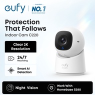 eufy by Anker C220 Indoor Camera, 2K UHD with AI Tracking and Instant Notification on App, Easy Inst