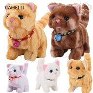 CAMELLI My Realistic Robot Cat, Tail Wagging Plush Simulated Robot Puppy Cat, Fashion Soft Stuffed B