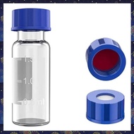 (KFTC) 100 Pack Autosampler Vials 2Ml HPLC Vials 9-425 Lab Amber Vials with Write-on Spot and Gradua