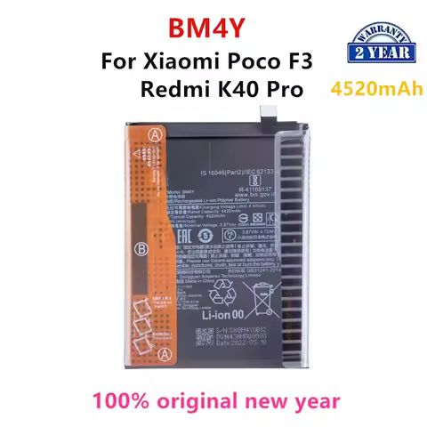 100% Orginal BM4Y 4520mAh Battery For Xiaomi Poco F3 /Redmi K40 Pro/ K40 Pro Phone Replacement Batte
